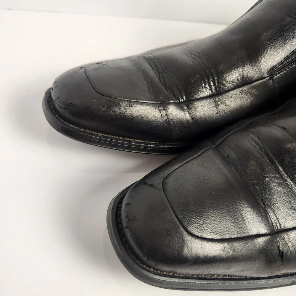 Magnanni Men's Black Leather Classy Comfortable Minimalist Dress Shoes Size 10D‎